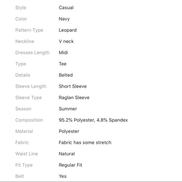 NEW PLUS Navy V Neck Midi Dress w Leopard Sleeves - Picture 6 of 7